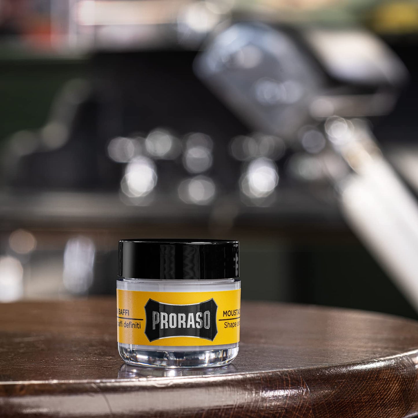 Proraso Medium Hold Moustache Wax - Natural Finish Beard & Moustache Styling Wax - Cream-to-wax Formula - 0.5oz