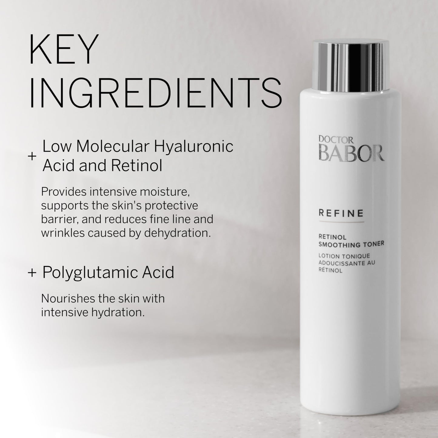 Doctor BABOR Refine Retinol Smoothing Toner, Travel Toner for Face, Hydrating and Reduces Winkles, Redness and Blemishes, 1 oz