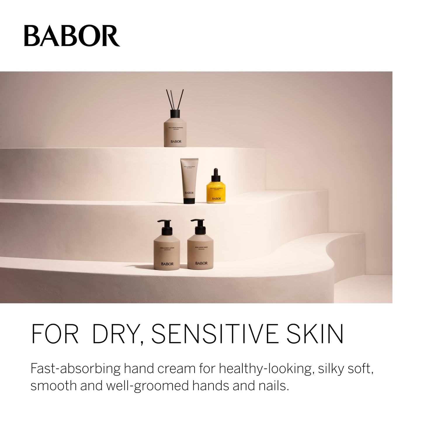 BABOR Soul & Body Lotion Grounding, Fast-Absorbing Lotion with Vitamin F & Shea Butter for Nourished, Firm, Supple Skin, 8.45 fl oz
