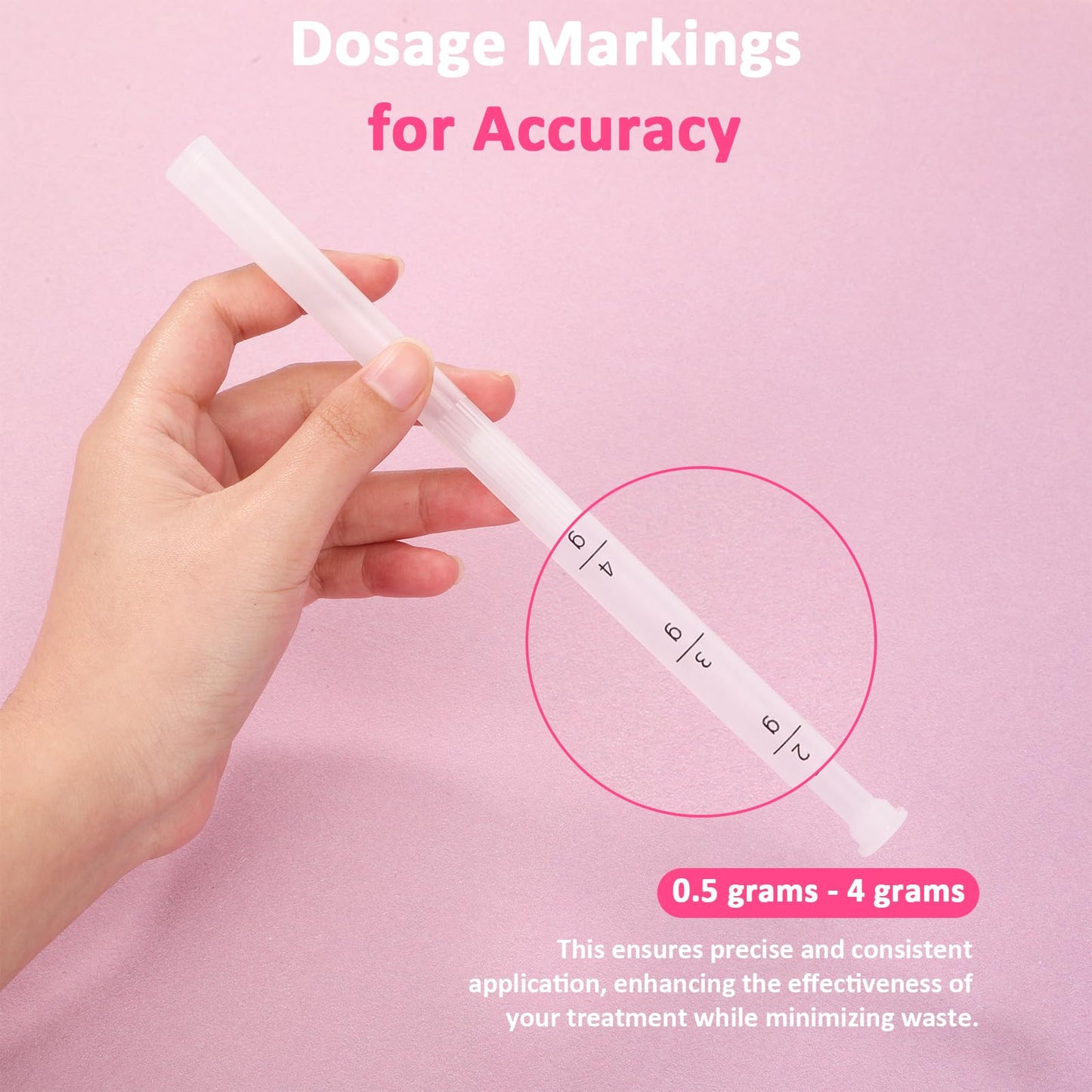 Disposable Vaginal Cream Applicators, Individually Wrapped with Threaded Tip & Dosage Scale(20 Packs)