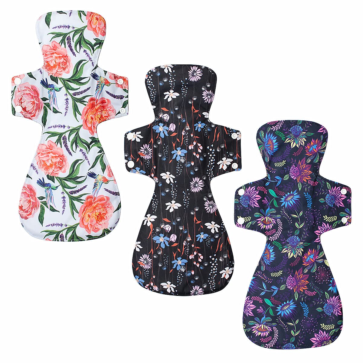 4 Pieces Set 1 piece Medium Wet Bag + 3 Pieces 16 Inch Regular Cloth Mama Cloth/Menstrual Pads/Reusable Sanitary Pads