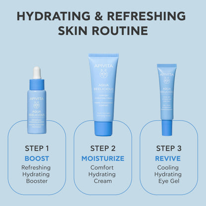 APIVITA Aqua Beelicious Eye Gel | Cooling Hydrating Eye Gel with Honey, Jasmine & Flowers, 15 mL / 0.51 oz
