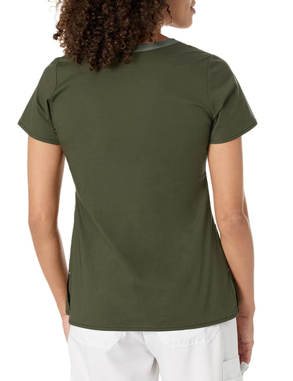 Wonderwink WonderFlex Women's Patience Notch-Neck, Forest Green, S