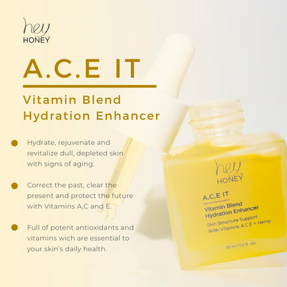 Hey Honey Vitamin C A E Serum Anti Aging Wrinkles Dark Spots Brightening Glow Clean Beauty 1 Oz
