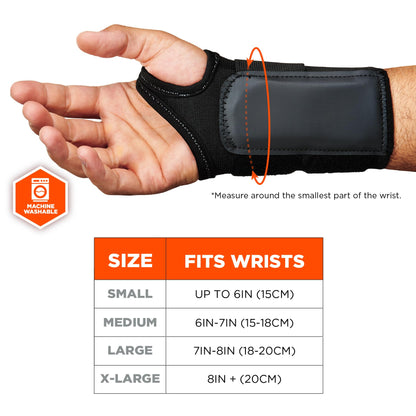 Ergodyne - 70026 ProFlex 4010 Double-Strap Right Wrist Support, Black, Large