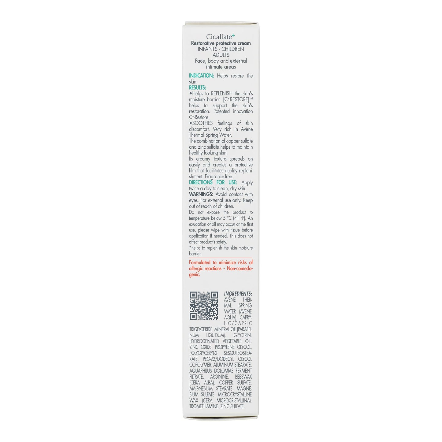 Avène Cicalfate+ Restorative Protective Cream, Face Moisturizer, face cream for sensitive skin, helps restore skin barrier, restorative cream, safe for infants, children and adults