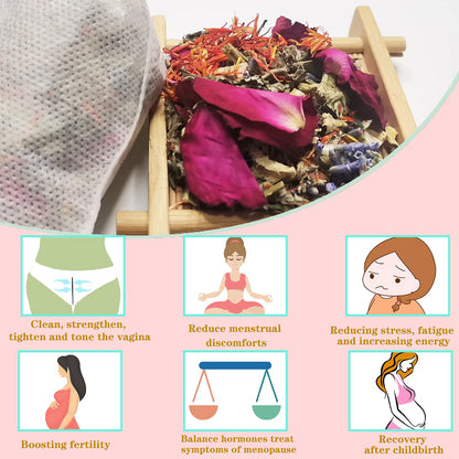 Yoni Steam Herb for Women pH Balance, Natural Feminine Vaginal Herbs Cleansing Rejuvenate, Herbal Blend, 7 Filter Bags Vaginal Herbs