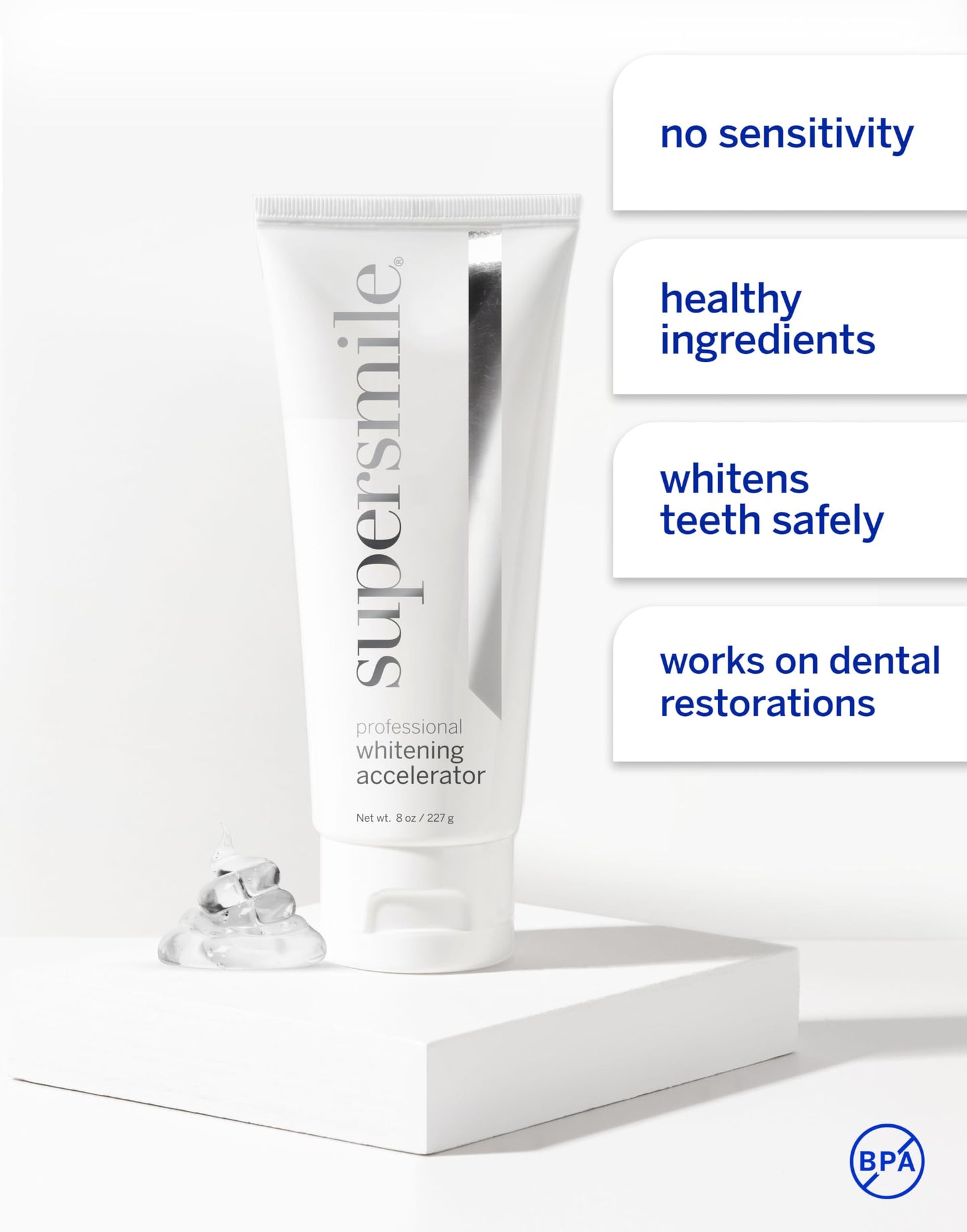 Supersmile Professional Whitening Accelerator - Powerful Whitening Without Sensitivity - Safe and Effective on Dental Restorations (8 oz)
