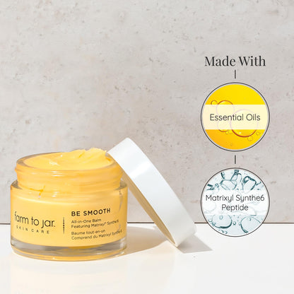 Aloette Be Smooth All-In-One Balm Body Cream for Women & Men - Body Moisturizer for Dry Skin, Fine Lines & Wrinkles - Skin Cream with Essential Oils for Firm, Soft & Natural Glow, 1 Fl Oz