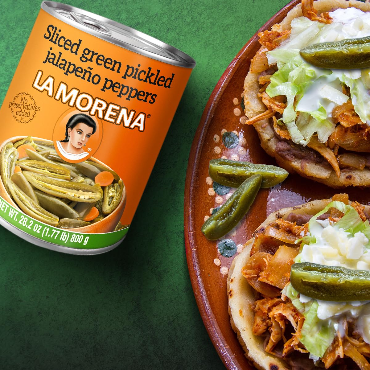 La Morena Sliced Jalapeño Peppers, 28oz (1 unit) (Packaging may vary)