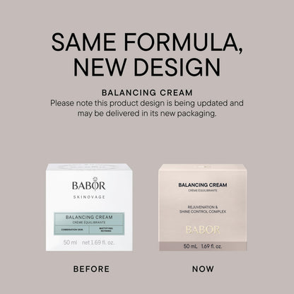 BABOR SKINOVAGE Balancing Cream, Gesichtscreme für Mischhaut, Mattierende Feuchtigkeitspflege für ebenmäßigen Teint, Anti-Aging, 50 ml