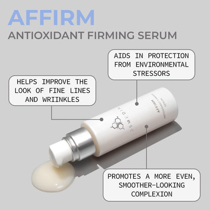 COSMEDIX Affirm Antioxidant Firming Serum - Tightening & Lifting Facial Serum with Essential Oils & Vitamin E for Firmer, Smoother & Healthier-Looking Skin -Skin Care for Fine Lines & Uneven Skin Tone