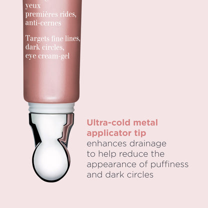 Clarins Total Eye Revive | Anti-Aging Cream-Gel Eye Treatment | Visibly Smoothes Fine Lines | Targets Dark Circles, Puffiness and Signs Of Fatigue | Brightening | Cooling Metal Applicator | 0.5 Oz