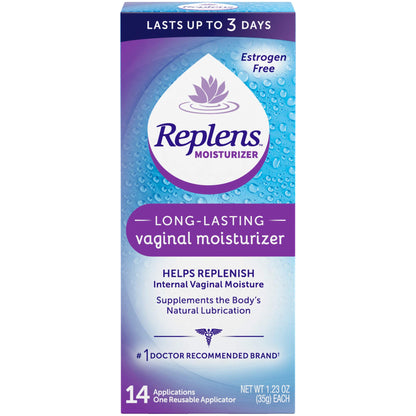 Replens Vaginal Moisturizer Bundle with 14ct Reusable Applicator and 8ct Single-Use Applicators