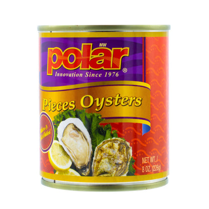 MW Polar Oysters Pieces, 8-Ounce Cans (Pack of 12), Oyster Pieces (100-74027-021741)