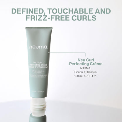 NEUMA Neu Curl Perfecting Creme 5.1 Fl. Oz. Curl Cream with Coconut Hibiscus Scent, Lightweight, Nourishing Curl Defining Cream, Curl Cream for Wavy Hair Anti Frizz Formula
