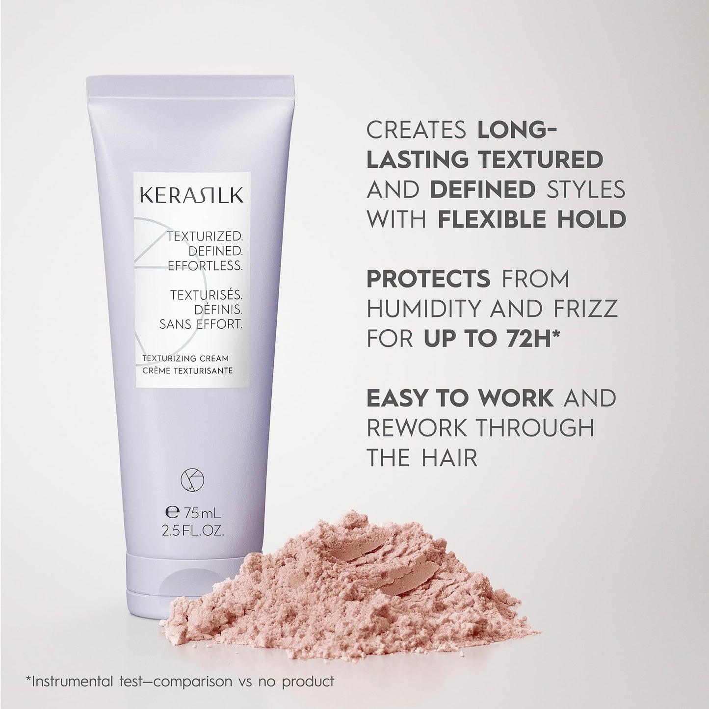 Kerasilk Texturizing Cream for Definition & Flexible Hold, Vegan & Sulfate-Free, 75ml