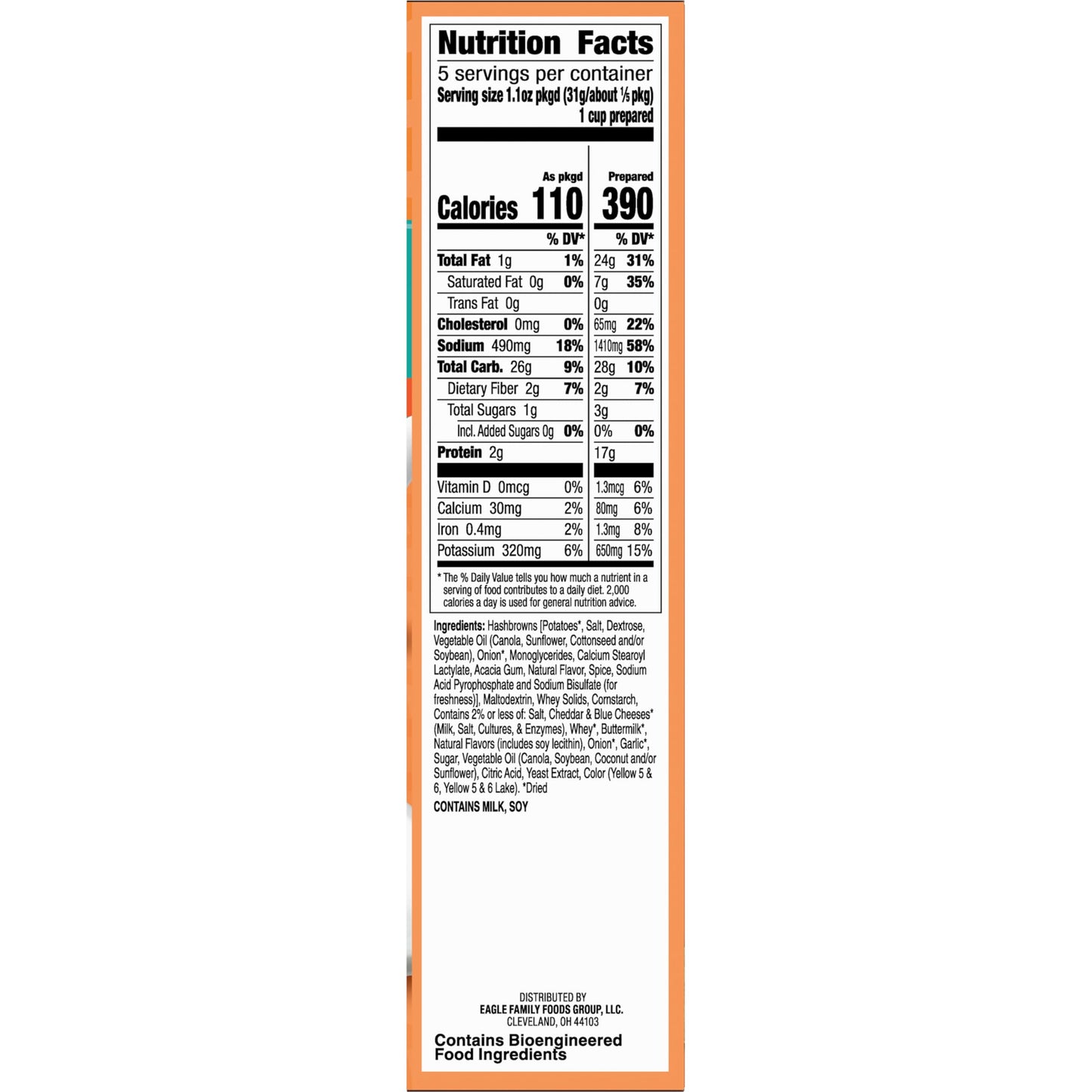 Hamburger Helper BREAKFAST Cheesy Hashbrowns Meal (5.5 oz - 12 Pack) No Artificial Flavors, Ready in3 Easy Steps, Quick Breakfasts for Busy Mornings & Families On-the-Go