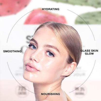 STARSKIN Orglamic Pink Cactus Pudding, Hydrating & Nourishing Cream for all Skin Types, 99.3% Natural with Prickly Pear Cactus Seed Oil & Hyaluronic Acid, Luxurious Glow Moisturizer, K-Beauty - 15ml