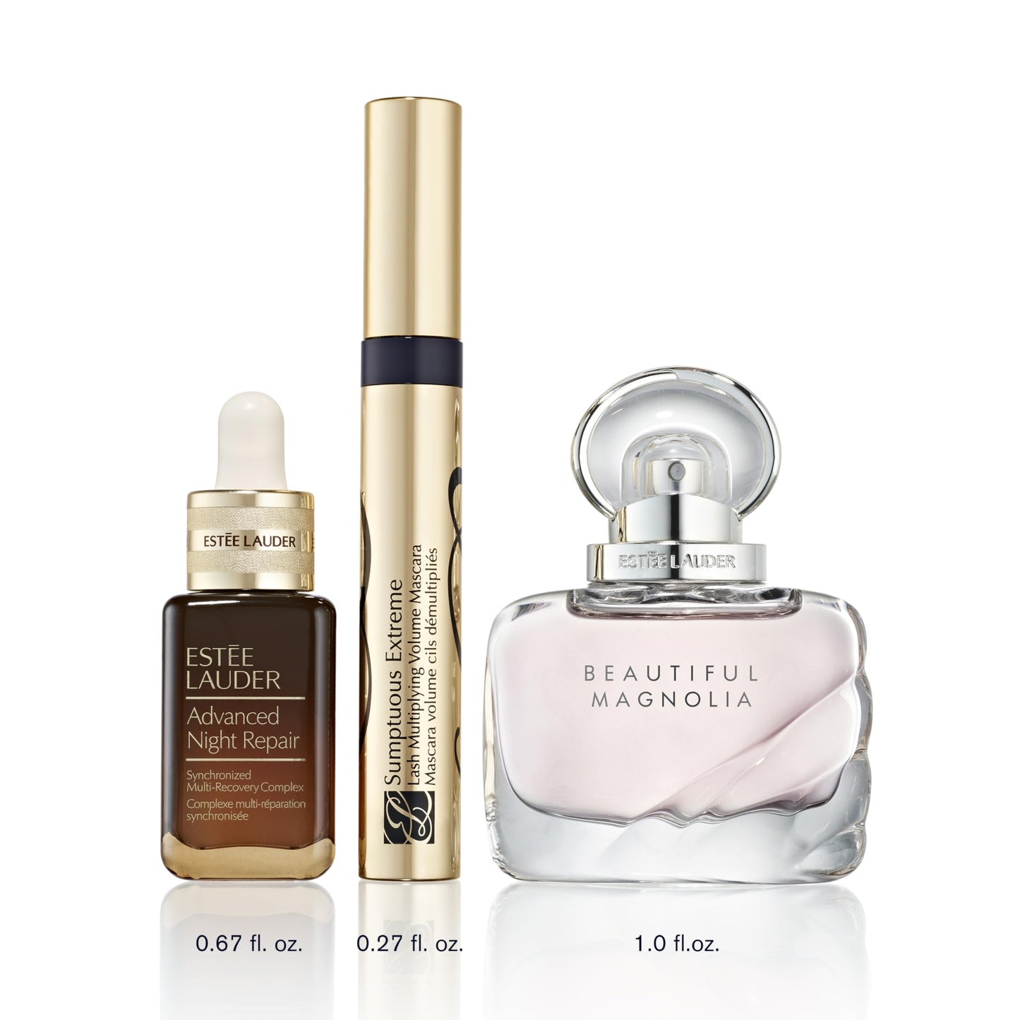 Estée Favorites Gift Set | Amazon Exclusive 3-Piece Set with Full-Size Advanced Night Repair Serum, Full-Size Sumptuous Extreme Mascara & Beautiful Magnolia Fragrance