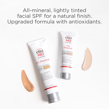 EltaMD UV Physical Tinted Sunscreen for Face, 100% Mineral Active Sunscreen