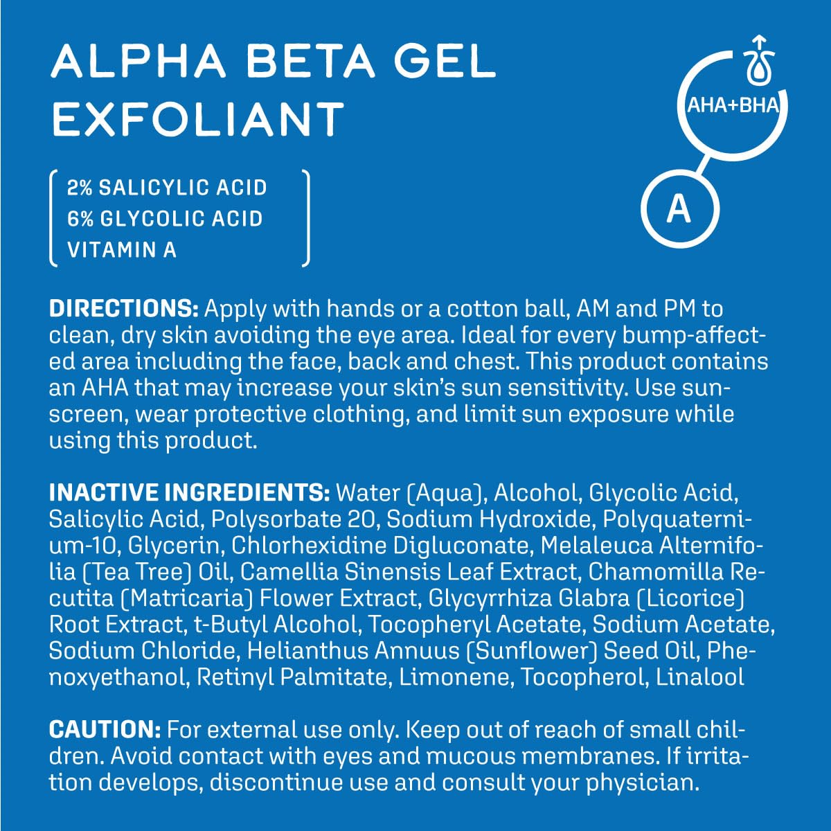 DCL Skincare Alpha Beta Gel Exfoliant, AHA/BHA Resurfacing Treatment, 6.7 oz