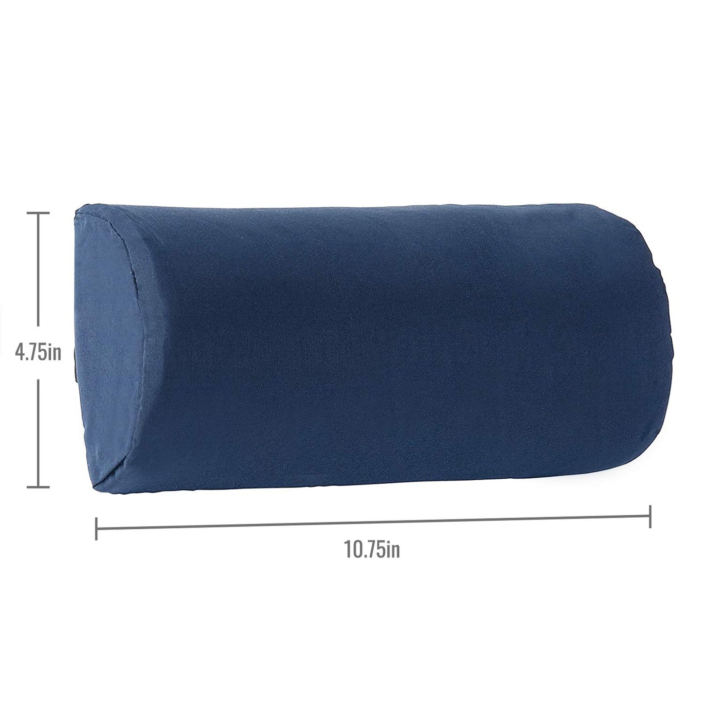 DMI Lumbar Roll Back Support Cushion Pillow, Half-Moon Size, Navy