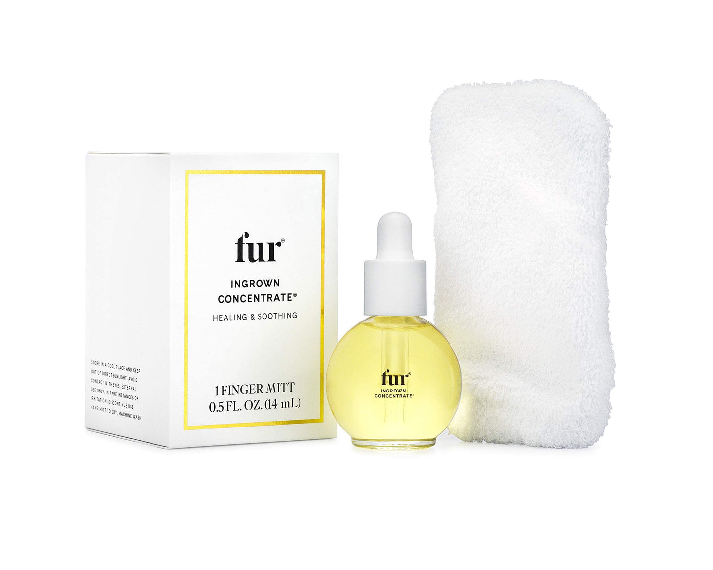 Fur Ingrown Concentrate: Exfoliating Oil Kit for your Hair and Skin to Smoothe, Soothe, and Treat Ingrown Hairs - O.5 fl. oz.