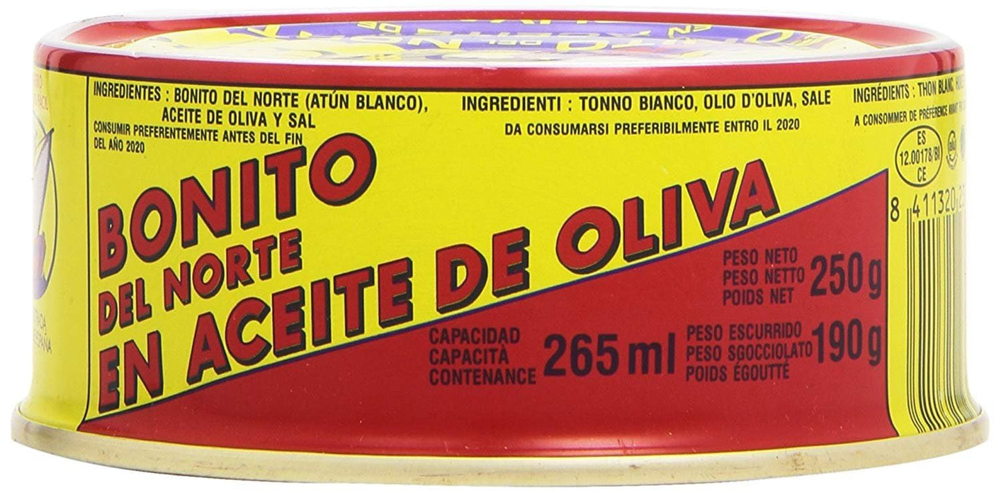 Ortiz White Tuna in Olive Oil, Fresh Tender Slices, Spanish Wild Caught Tuna, High in Protein and Omega 3 Fats, Excellent in Salad, Pasta or Sandwiches - No Need to Add Mayo, 8.81oz Can