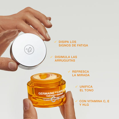 Germaine de Capuccini - Timexpert Radiance C+ | Antioxidant Eye Contour Cream - Vitamin C and Vitamin E Eye Cream - Under Eye Brightener, Protects Against Free radicals Damage - 0.5 Fl oz