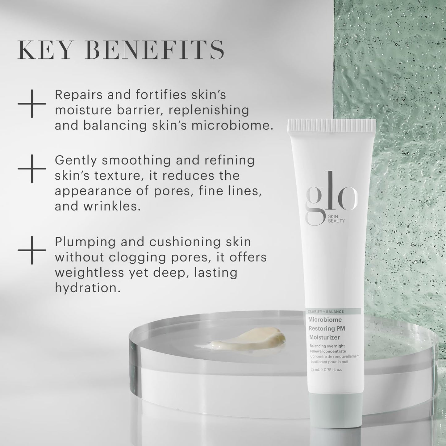 Glo Skin Beauty Clear Skin Hydration Duo Travel Size Skincare Set Includes BHA Clarifying Gel Moisturizer + Microbiome Restoring PM Moisturizer – For Clear Skin On The Go