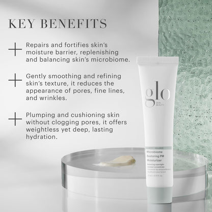 Glo Skin Beauty Clear Skin Hydration Duo Travel Size Skincare Set Includes BHA Clarifying Gel Moisturizer + Microbiome Restoring PM Moisturizer – For Clear Skin On The Go