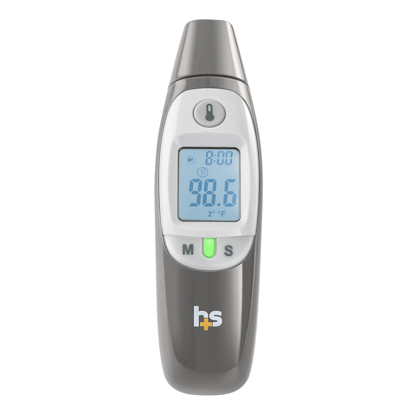 HealthSmart Compact Instant Read Infrared Digital Ear Thermometer, Measures Ambient Air Temperatures, Fahrenheit and Celsius Readings, FSA & HSA Eligible, Grey (Pack of 36)