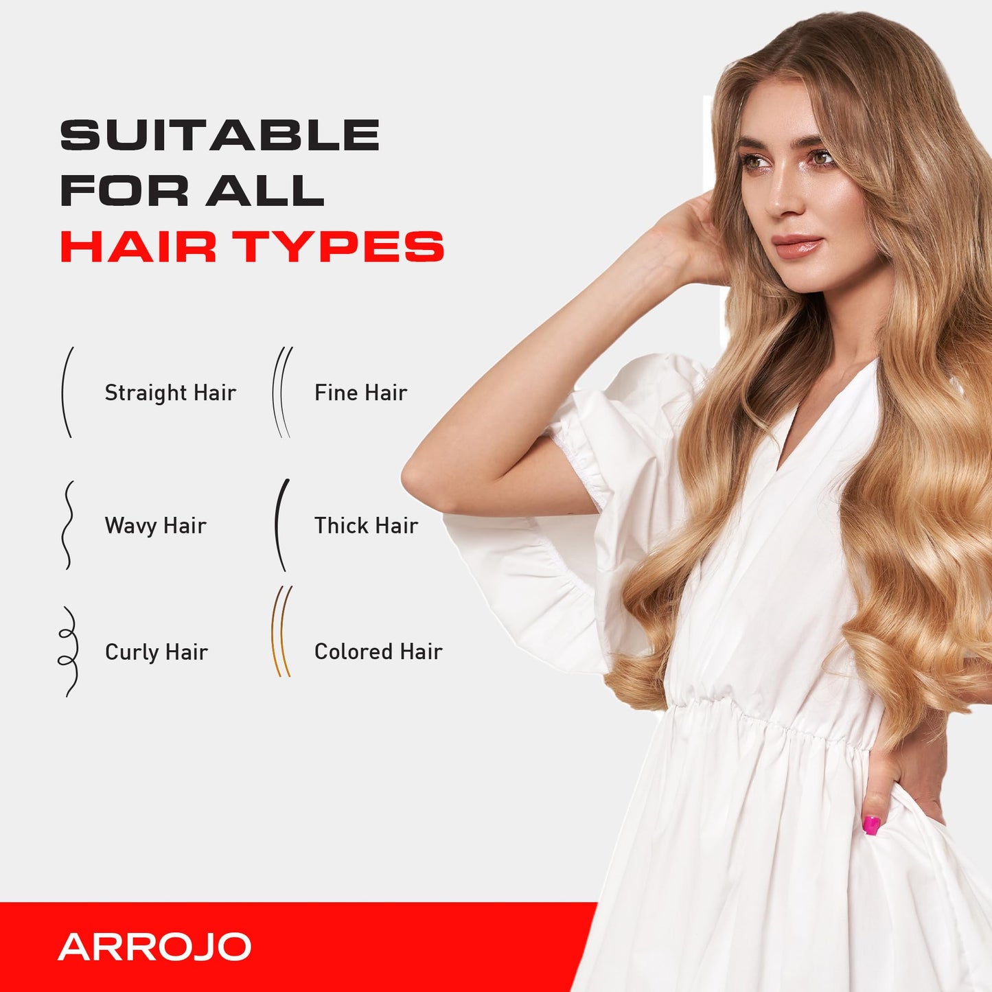 Arrojo Shine Luxe Cleansing Shampoo – Cruelty-Free, Paraben-Free Sulfate-Free Hair Wash with Macadamia & Grape Seed – Gentle Clarifying Shampoo for Women & Men