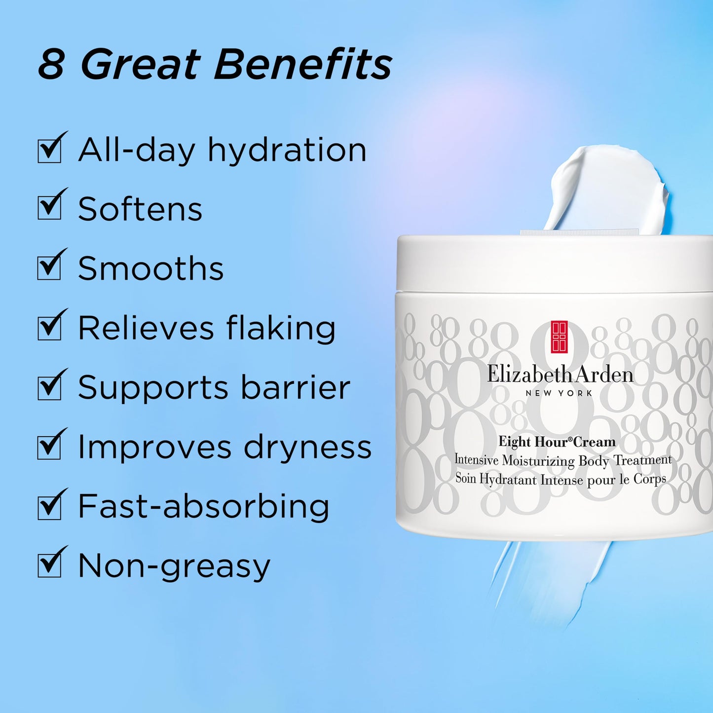 Elizabeth Arden Eight Hour Intensive Moisturizing Body Treatment, Dry Skin Lotion, Premium Skin Care