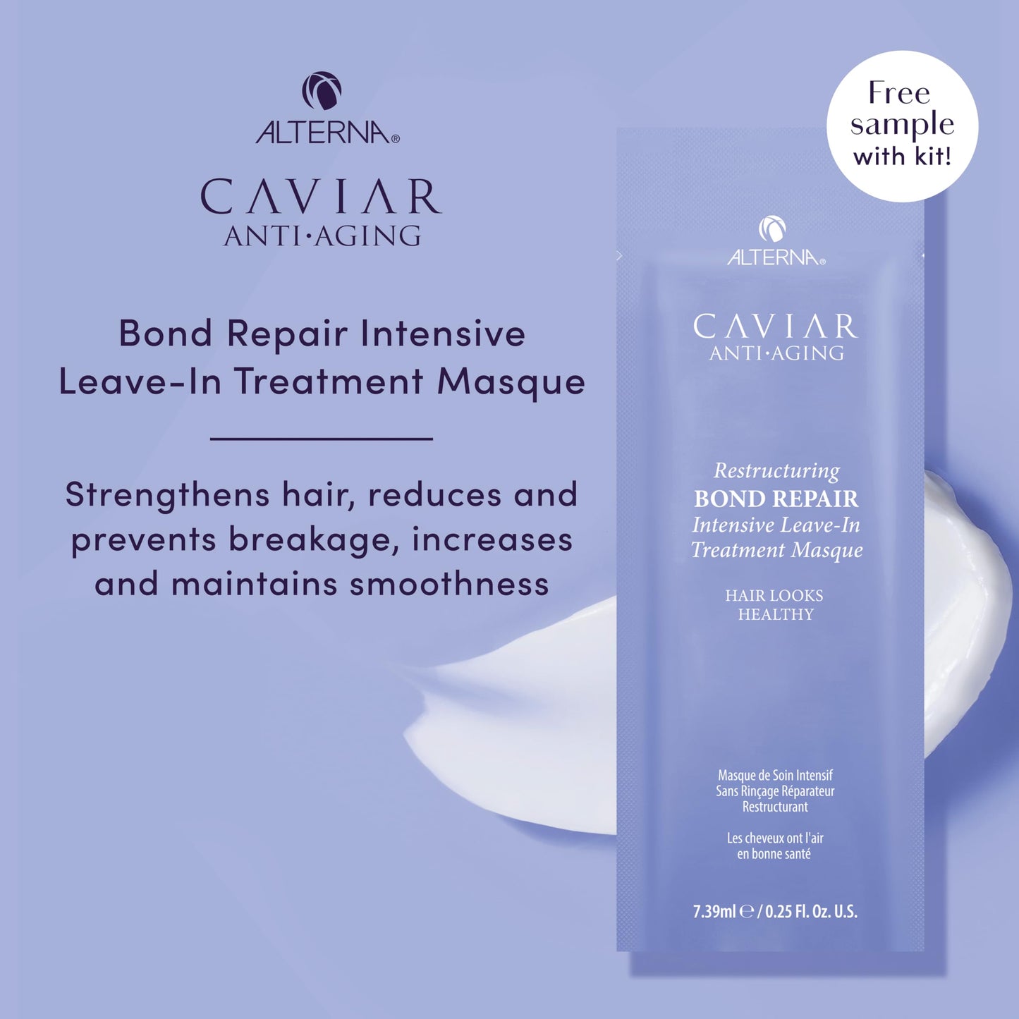 Alterna Haircare CAVIAR Anti-Aging Replenishing Moisture Trial Kit - Shampoo, Conditioner, Leave-In CC Cream | For Dry, Brittle Hair | Protects, Restores and Hydrates | Sulfate Free