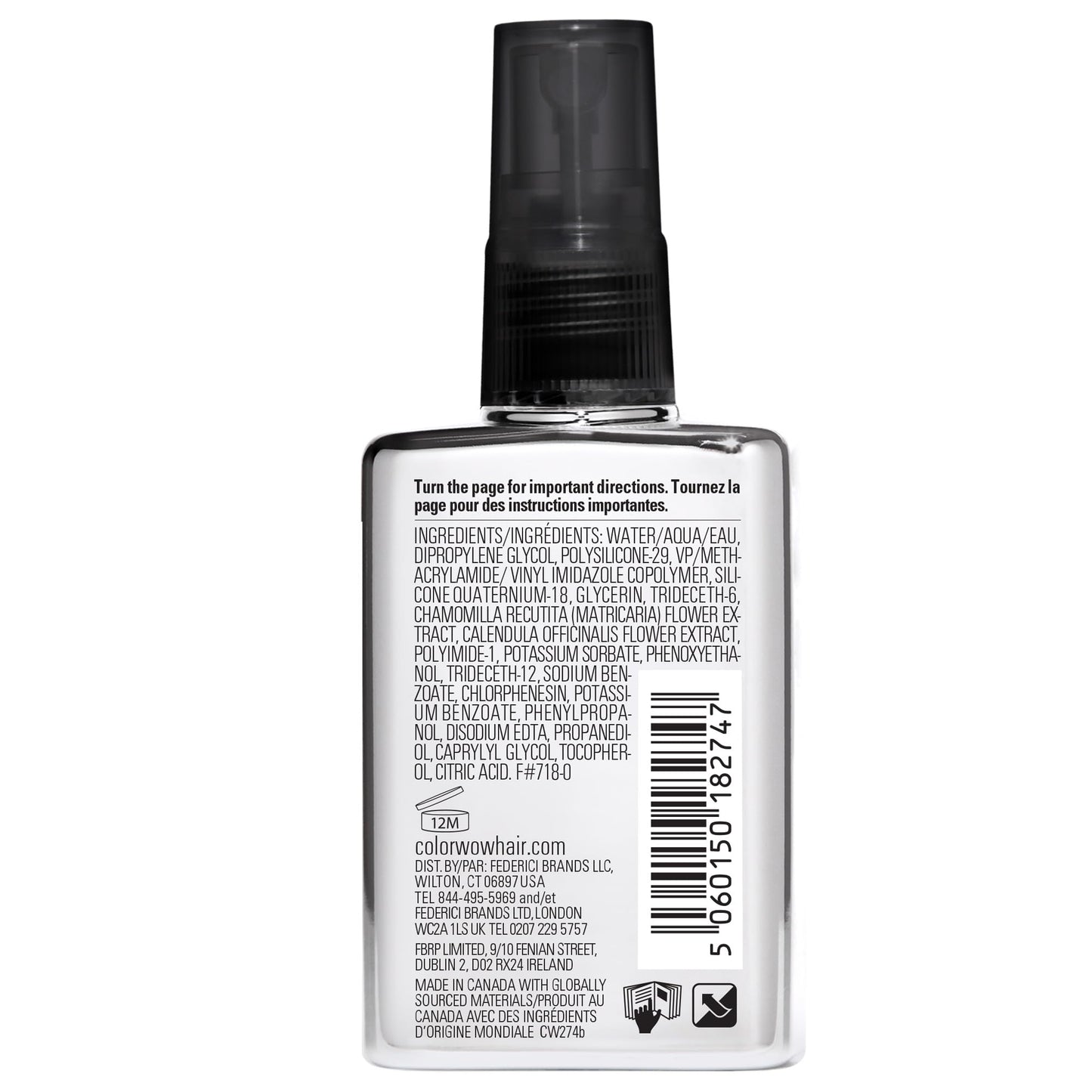 COLOR WOW Dream Coat Anti-Humidity Treatment Spray – Anti-Frizz Hair Smoothing Spray with Built-in Heat Protectant, Award-Winning Leave In Treatment for Glassy Smooth, Shiny Styles up to 3-4 Washes