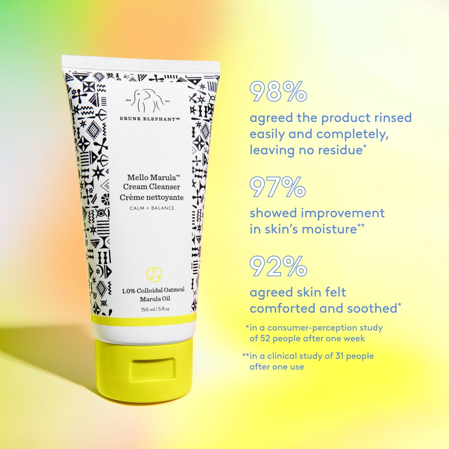 Drunk Elephant Opening Night Kit - Bora Barrier Cream (50ml/1.69 fl oz), Mello Marula Cream Cleanser (60ml/2 fl oz), TLC Framboos Glycolic Night Serum (15ml/.5 oz), Ceramighty Cream (5ml/.16 fl oz)