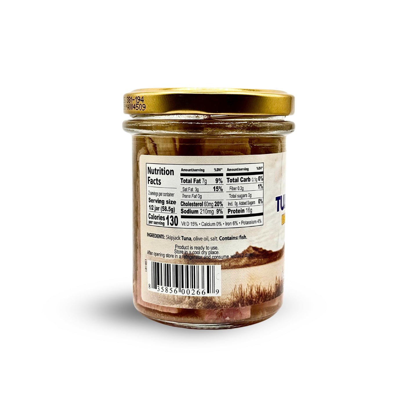 Ican Tuna Fillets in Olive Oil – Wild Caught – Glass Jar – 6.35 oz (180g)
