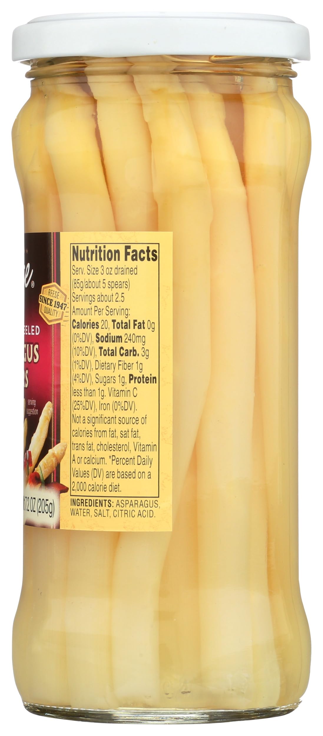 Reese All White Peeled Asparagus Spears 11.6oz (Pack of 1)