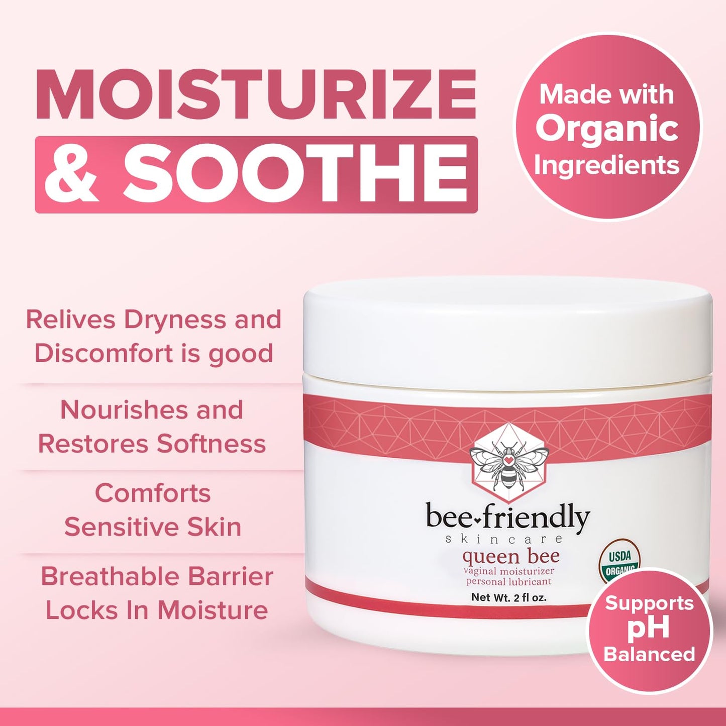 BeeFriendly™ Vaginal Moisturizer + Menopause Support Supplement | Complete Midlife Comfort Bundle