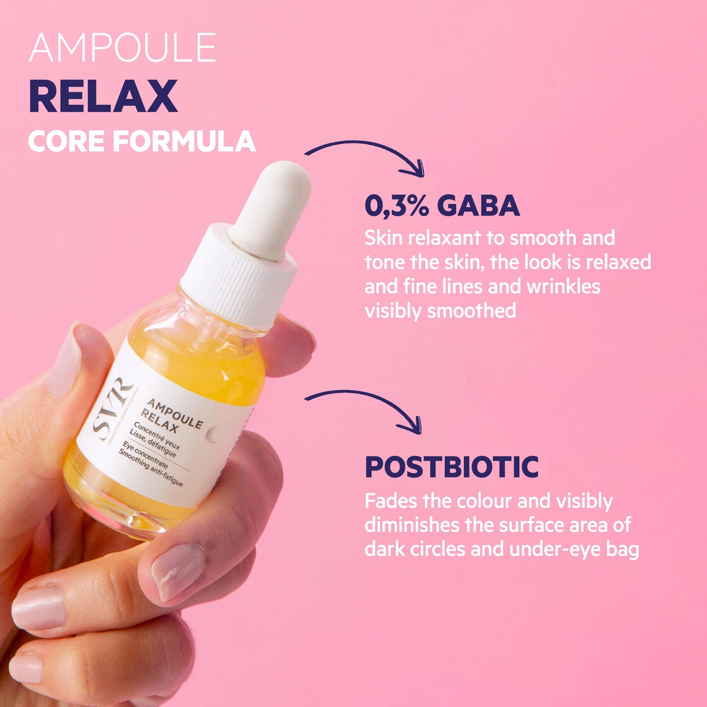 SVR Relax Concentrate Under Eye Night Serum That Hydrates, Helps Relax Muscle, Visibly Reduces Apperance Of Bags, Dark Circles, Fine Lines Innovative Metal Applicator 0.5 fl.oz