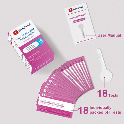 Vaginal pH Test Strips, conveniently Designed for Women's use. Get Results in just 10 Seconds. 18-Count Pack. Easily Monitor pH Balance at Home.