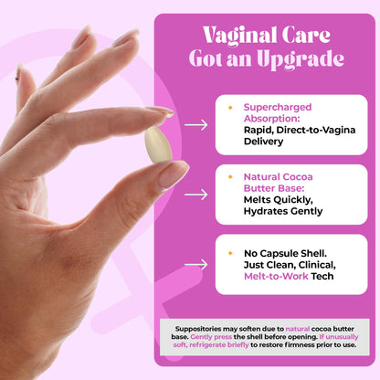 PURE WOMAN - Pause-Me-Not Suppositories - Menopausal Symptom Relief - Natural Ingredients - Relieves Hot Flashes & Vaginal Dryness - Promotes Stable Mood - Enhanced Vaginal Relief - 10 Pk