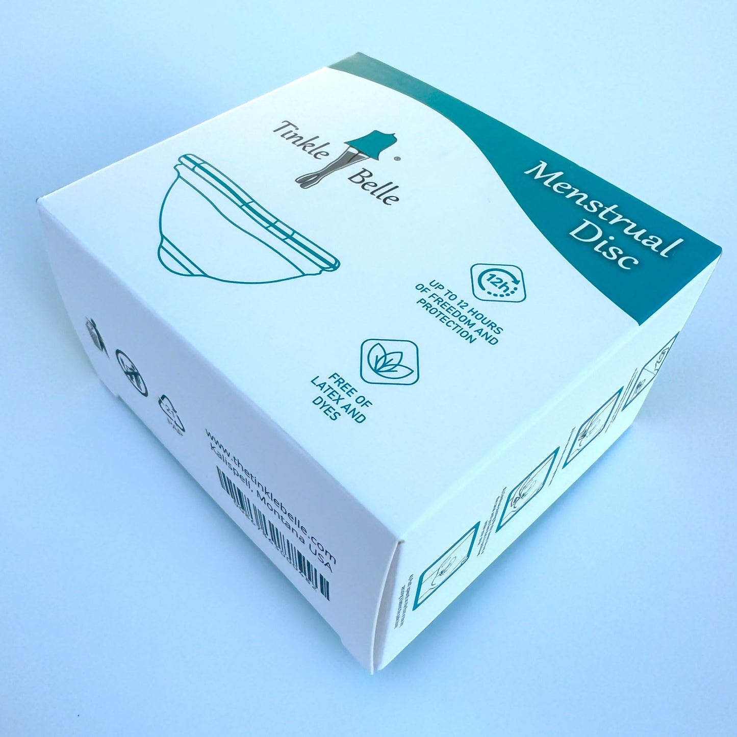 Tinkle Belle Reusable Menstrual Disc| Tampon, Pad, and Cup Alternative | Up to 12 Hour use | Comfortable | Includes Carrying Pouch and Cleaning Brush
