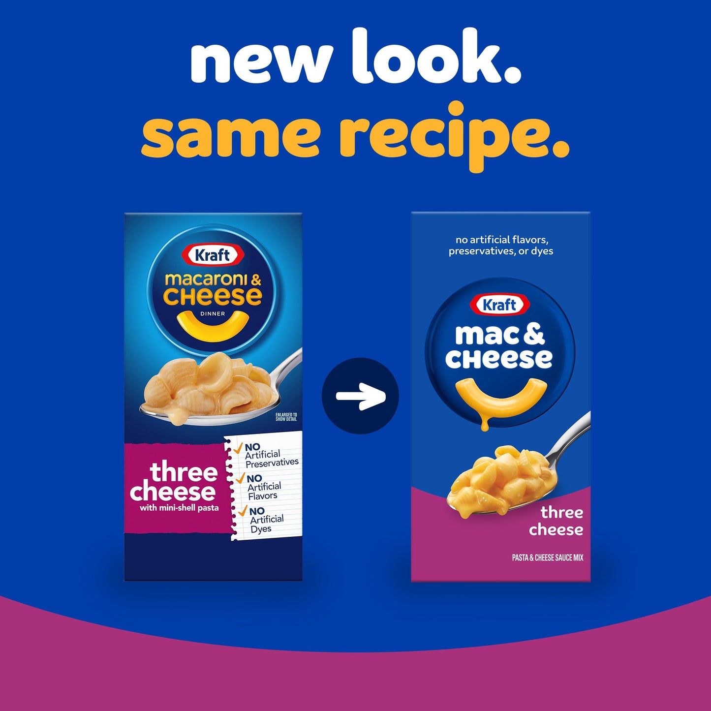 Kraft Mac & Cheese, 1 Box, for Easy Dinner or Dinner Sides, Three Cheese with Mini-Shell Pasta, No Artificial Flavors, Preservatives or Dyes, 7.25 oz