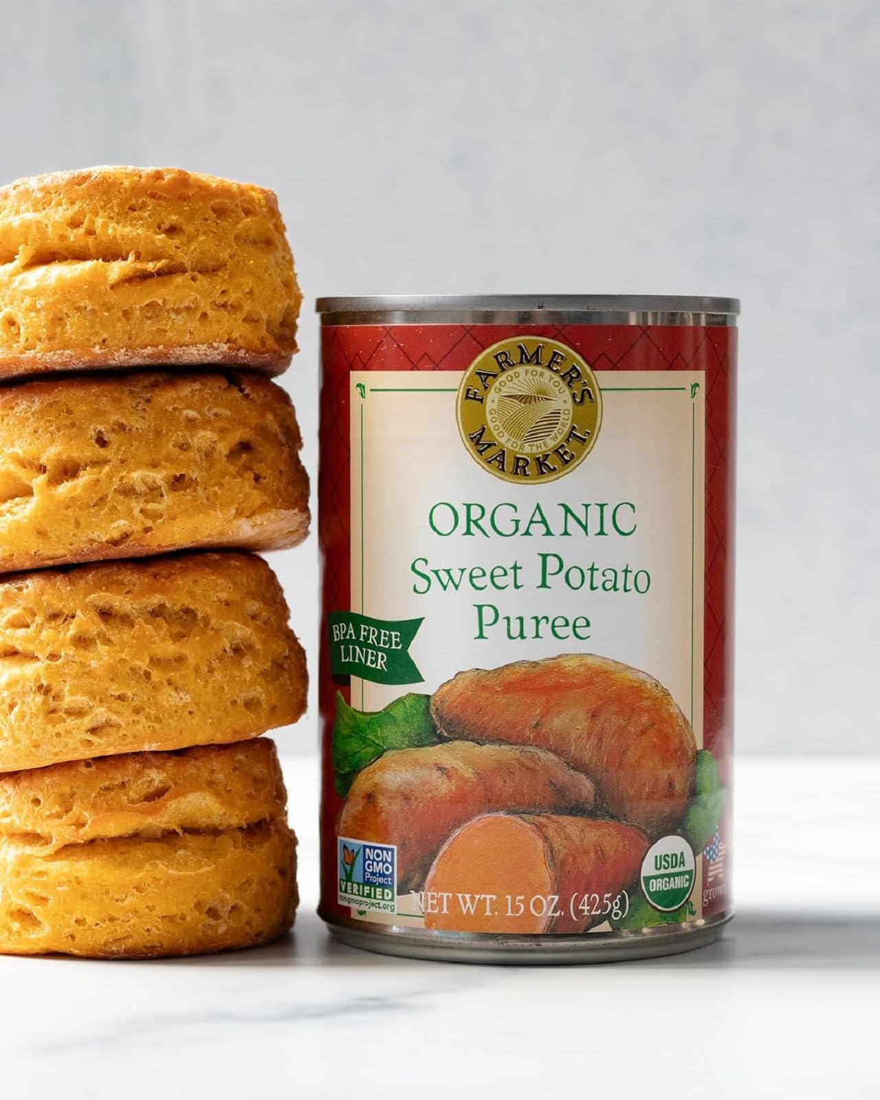 Farmer's Market Organic Sweet Potato Puree, 15 Ounce (Pack of 12)