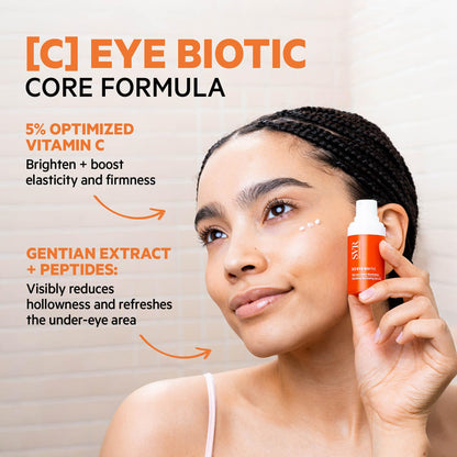 SVR C Biotic Eye Contour Cream. 5% Vitamin C Moisturizer for Puffiness, Dark Circles, Brightening & Even Skin Tone. Vegan, Made in France, 1 Fl. Oz.