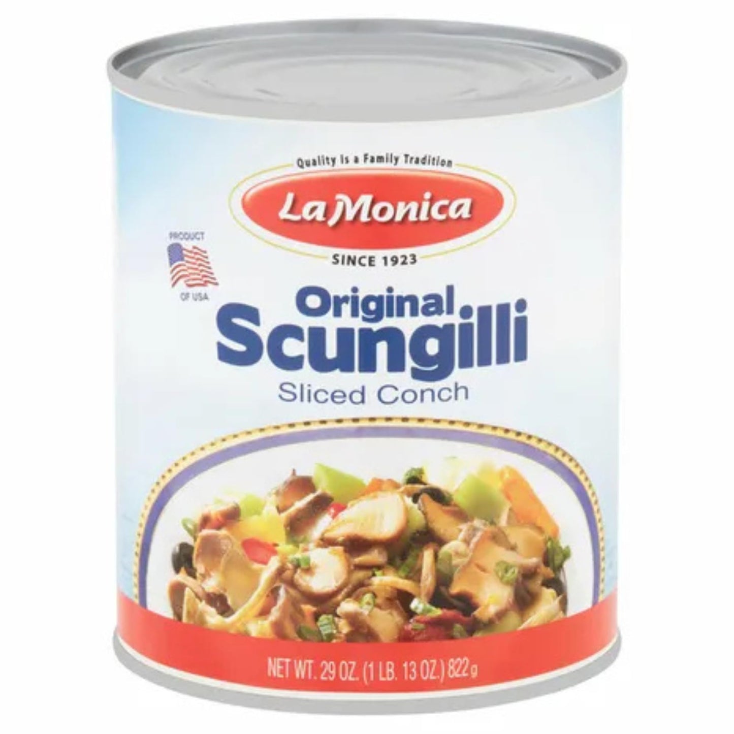 LaMonica Original Scungilli – 29 oz Can | Premium Conch Meat | Ready to Eat | Perfect for Salads, Pasta & Seafood Dishes