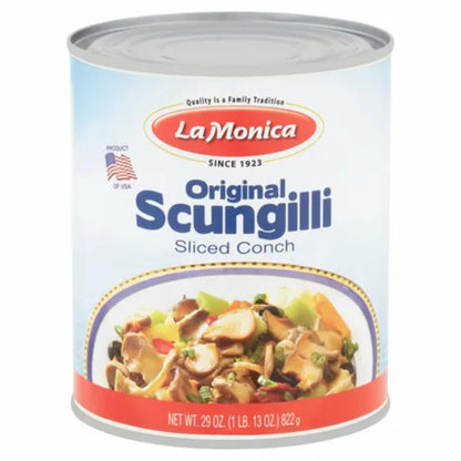 LaMonica Original Scungilli – 29 oz Can | Premium Conch Meat | Ready to Eat | Perfect for Salads, Pasta & Seafood Dishes